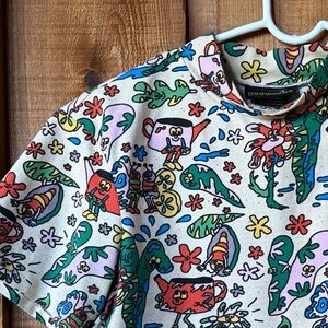 NOOWORKS mock neck tee in Bug Out